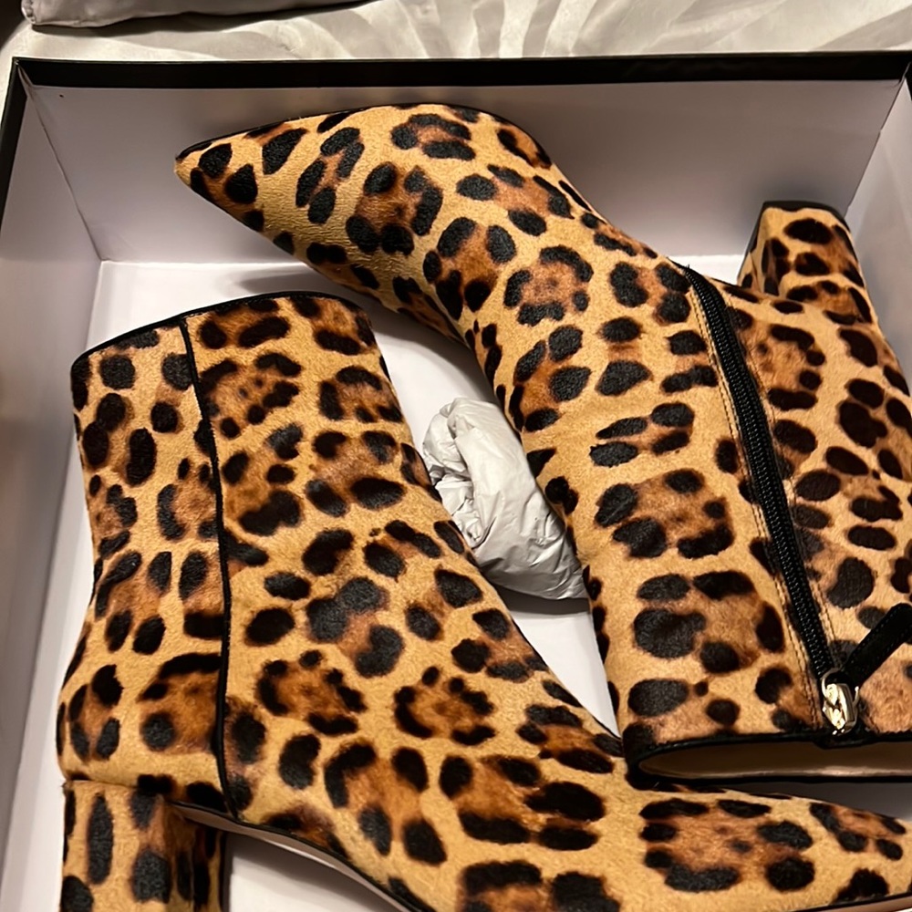 Pointed Toe Sadie Calf Hair Boots (with box)